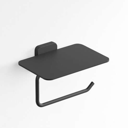 Portarrollos con tapa Quadra negro mate GME 4504NG