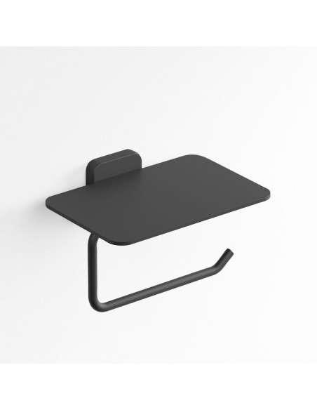 Portarrollos con tapa Quadra negro mate GME 4504NG