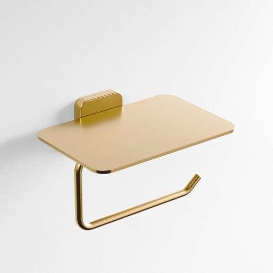 Portarrollos con tapa Quadra oro cepillado PVD GME 4504OR