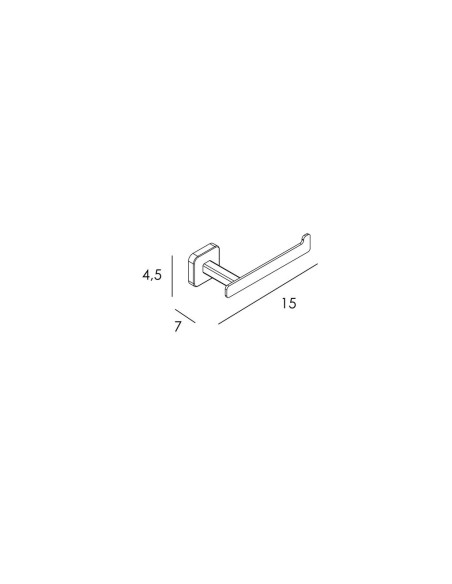 Portarrollos sin tapa Quadra cromo GME 4508