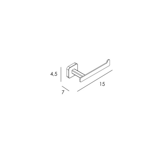 Portarrollos sin tapa Quadra níquel cepillado PVD GME 4508NK 2