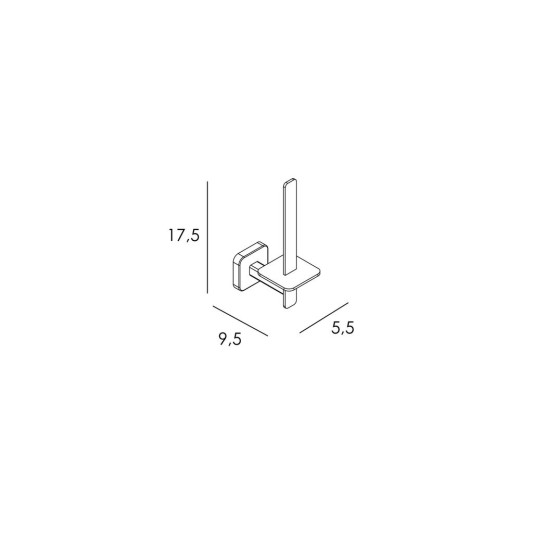 Portarrollos vertical Quadra cromo GME 4509 2