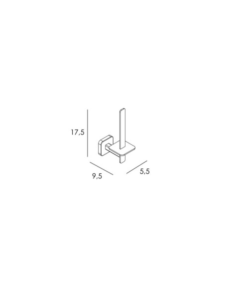 Portarrollos vertical Quadra oro cepillado PVD GME 4509OR