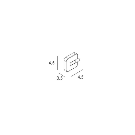 Percha Quadra negro mate GME 4505NG 2