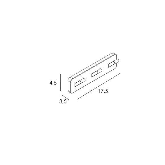 Percha triple Quadra cromo GME 4507 2