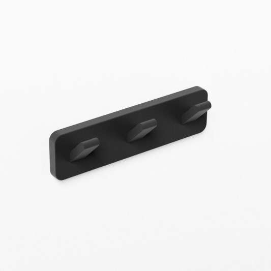 Percha triple Quadra negro mate GME 4507NG