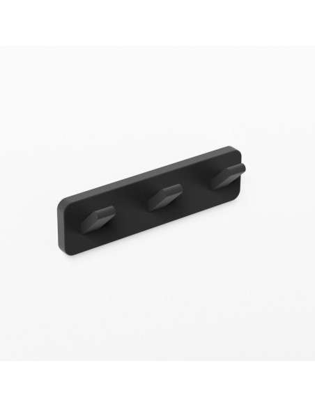 Percha triple Quadra negro mate GME 4507NG