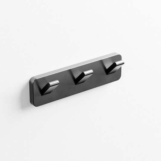 Percha triple Quadra titanio PVD GME 4507T