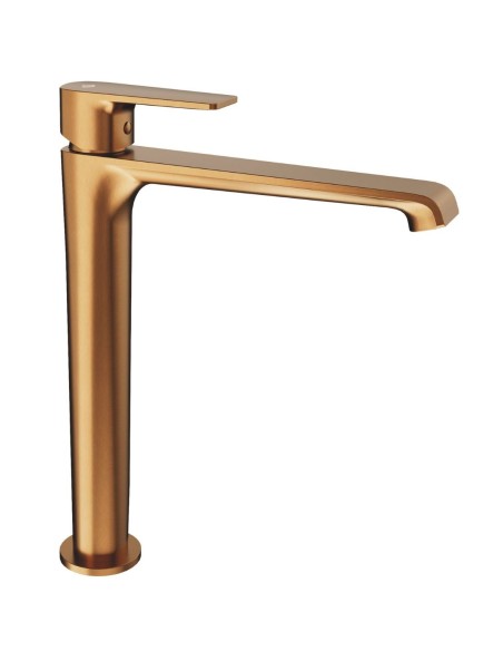 Grifo de lavabo de caño alto Fiore cobre cepillado 3261CB