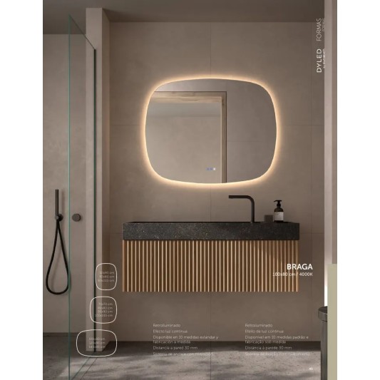 Espejo LED Braga de Dyled, Standard y Standard Pro