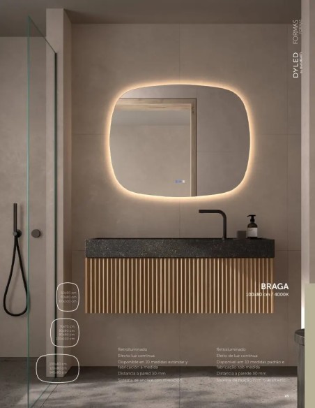 Espejo LED Braga de Dyled, Standard y Standard Pro