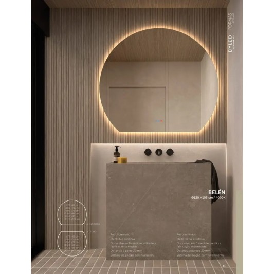 Espejo LED Belén de Dyled, Standard y Standard Pro