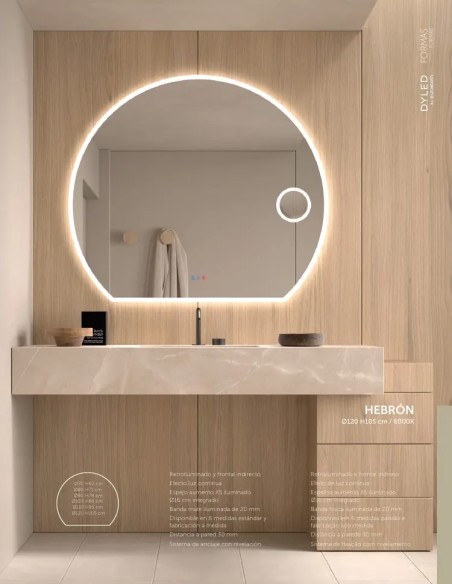 Espejo LED Hebrón de Dyled, Standard y Standard Pro