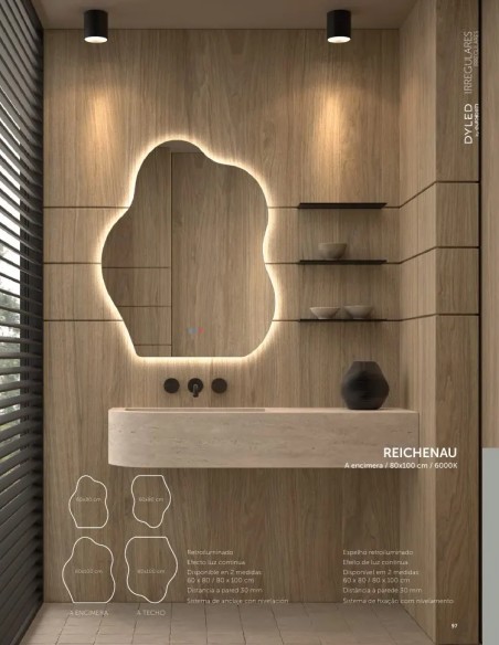 Espejo LED Reichenau de Dyled, Standard y Standard Pro
