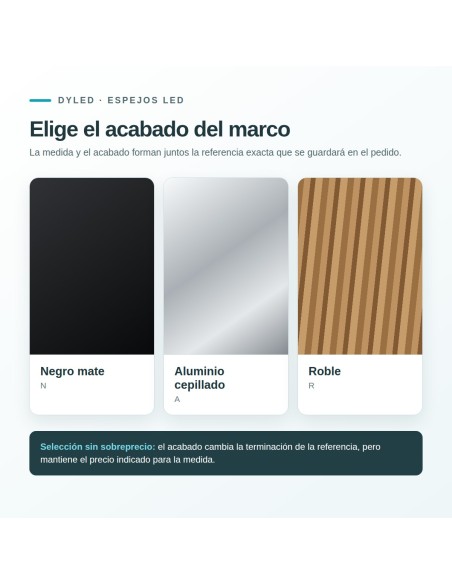 Espejo LED Midi de Dyled, Standard y Standard Pro
