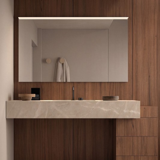 Espejo de baño Goa de Dyled con aplique LED Nui, 60-140 cm