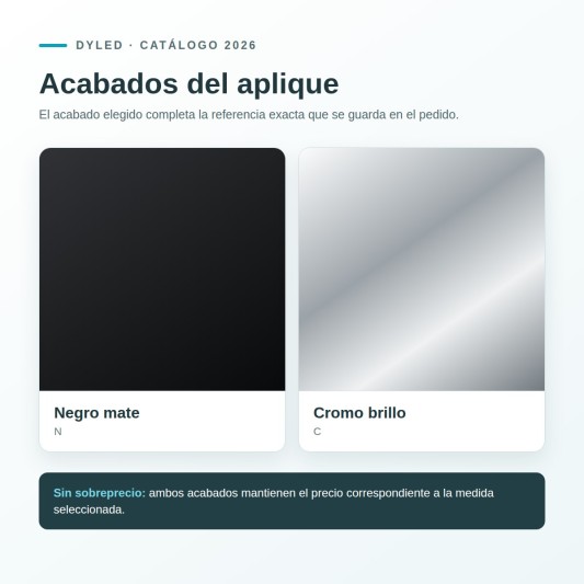 Aplique LED Monza de Dyled para espejo, Ø 50-120 cm