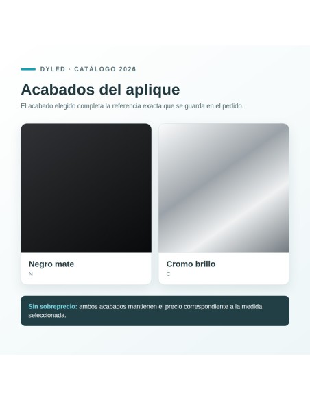 Aplique LED Monza de Dyled para espejo, Ø 50-120 cm