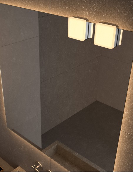 Aplique LED Square de Dyled para espejo, 7,5 cm