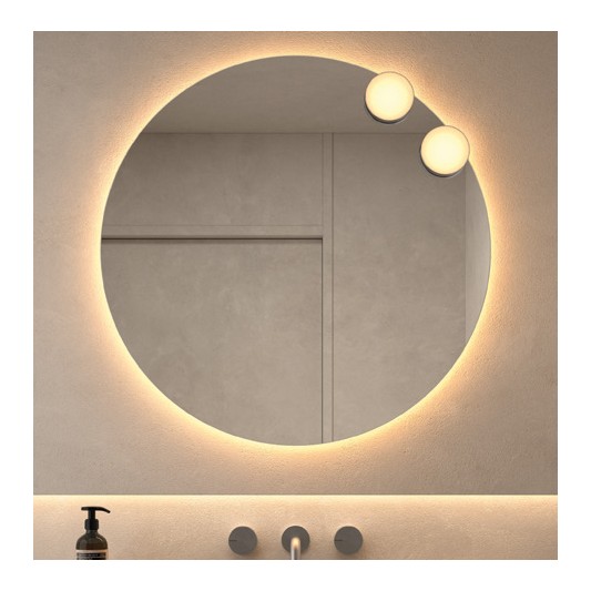 Aplique LED Moon de Dyled para espejo, Ø 10 cm