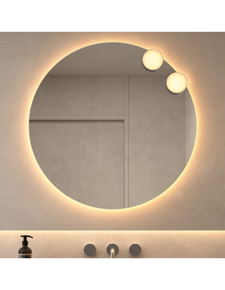 Aplique LED Moon de Dyled para espejo, Ø 10 cm