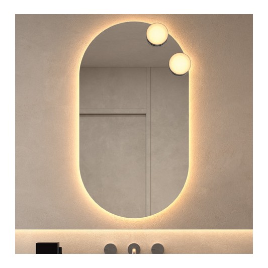 Aplique LED Moon de Dyled para espejo, Ø 10 cm