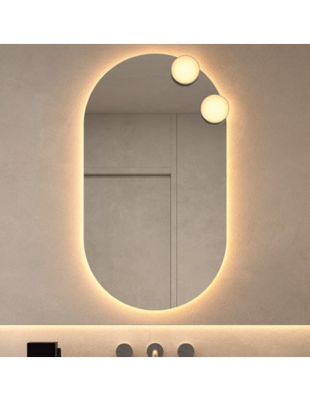Aplique LED Moon de Dyled para espejo, Ø 10 cm