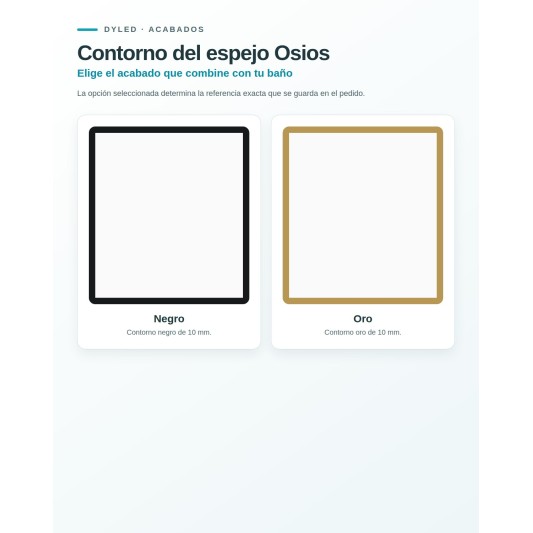 Espejo de baño Osios de Dyled sin iluminación, 120 cm