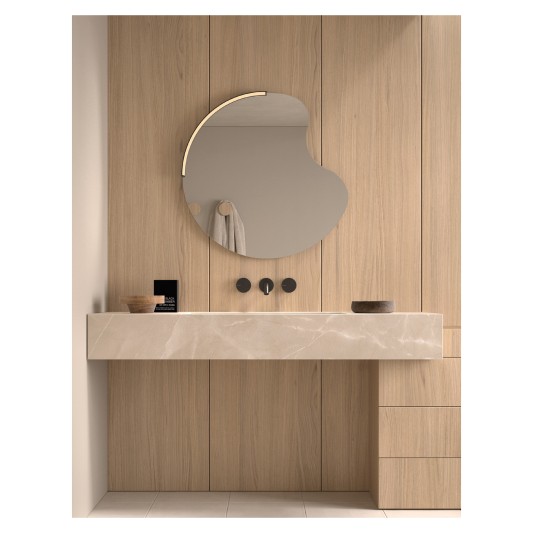 Espejo de baño Gondar de Dyled con aplique 4000 K, 80 cm