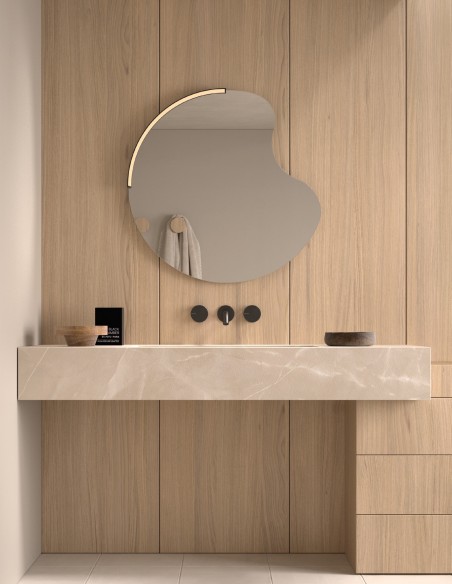 Espejo de baño Gondar de Dyled con aplique 4000 K, 80 cm