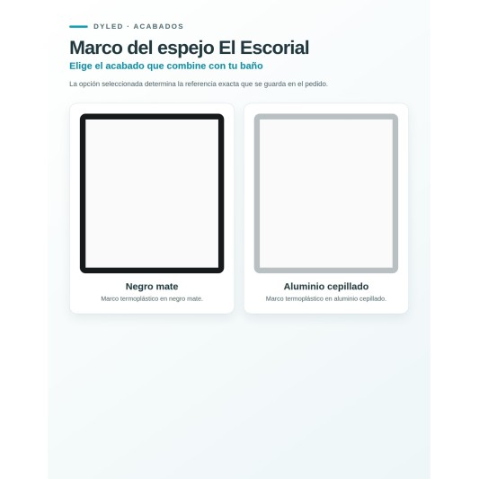 Espejo de baño El Escorial de Dyled sin iluminación, 60-140 cm