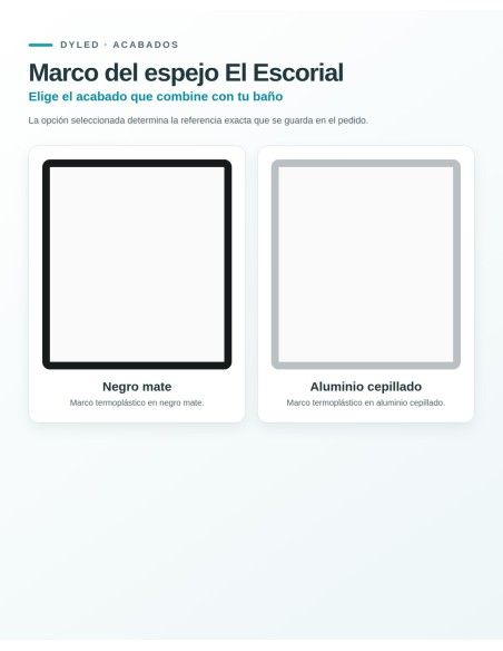 Espejo de baño El Escorial de Dyled sin iluminación, 60-140 cm