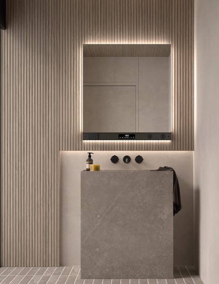 Espejo de baño LED Sidney de Dyled con barra multifunción, 60-160 cm