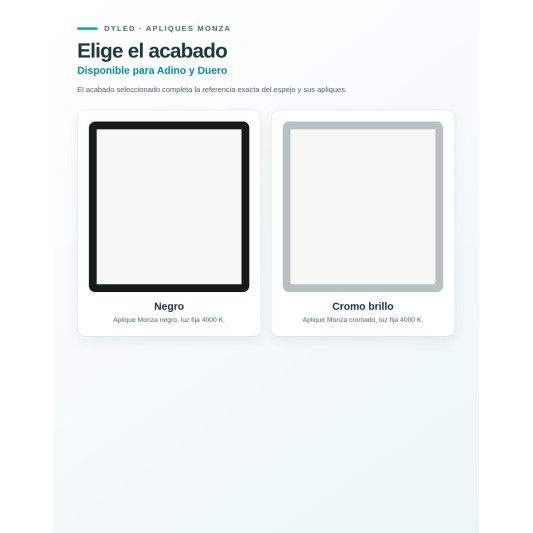 Espejo de baño LED Adino de Dyled Standard / Personalizable, 100-140 cm