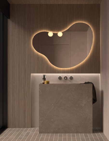 Espejo de baño LED Eisleben de Dyled Standard / Personalizable, 100-120 cm