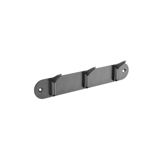 Percha triple de baño black gun metal Aura de Medimex CAA006-02/BGM