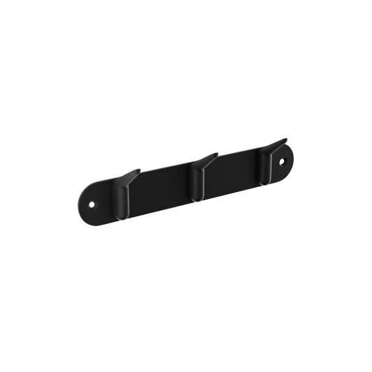 Percha triple de baño negro mate Aura de Medimex CAA006-02/NG