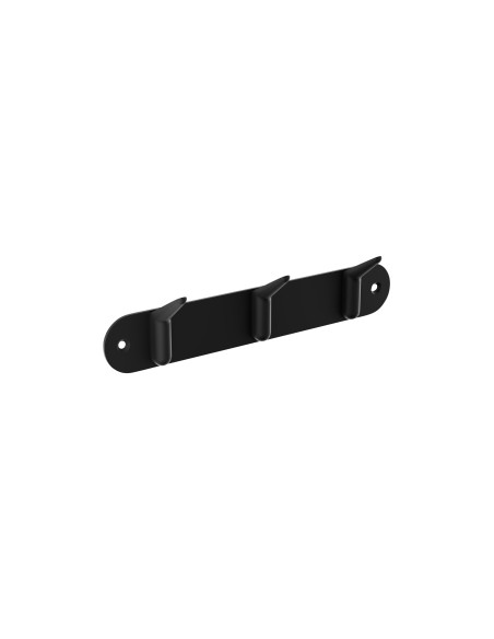 Percha triple de baño negro mate Aura de Medimex CAA006-02/NG