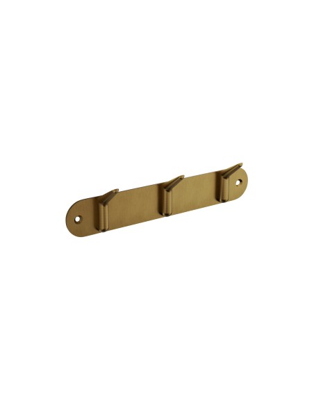 Percha triple de baño oro cepillado Aura de Medimex CAA006-02/OC