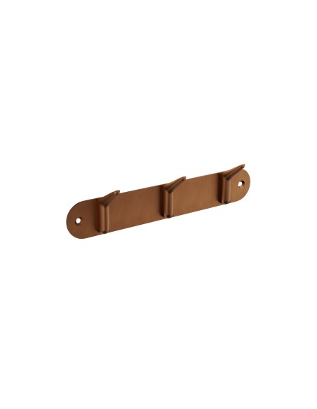 Percha triple de baño oro rosa cepillado Aura de Medimex CAA006-02/ORC