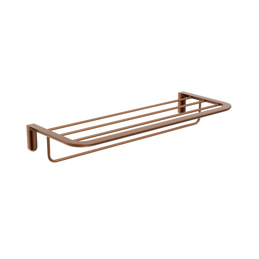 Toallero doble de baño oro rosa cepillado Aura de Medimex CAA006-05/ORC