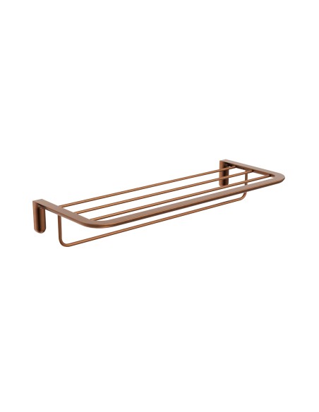 Toallero doble de baño oro rosa cepillado Aura de Medimex CAA006-05/ORC