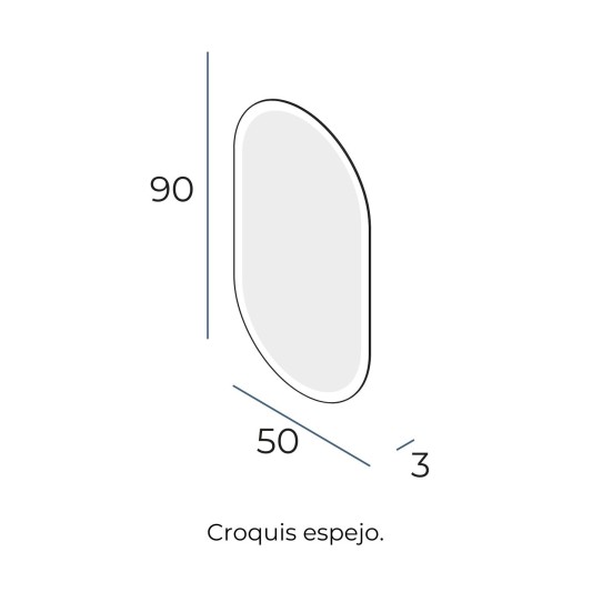Espejo LED ovalado Calas de Manillons Torrent 50x90 cm Básico o Plus