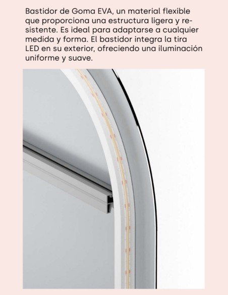 Espejo LED Calas Vestidor de Manillons Torrent 45x150 cm Básico o Plus