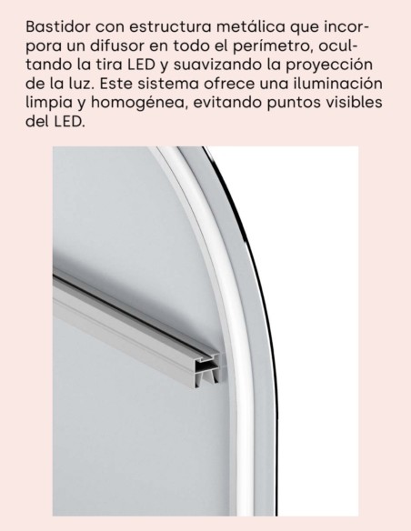 Espejo LED Calas Vestidor de Manillons Torrent 45x150 cm Básico o Plus