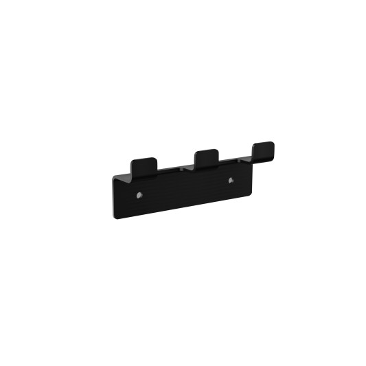 Percha triple de baño negro mate Form de Medimex CAF008-02/NG