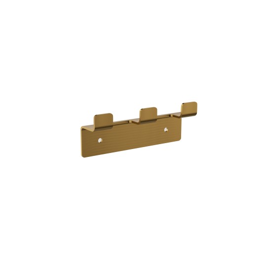 Percha triple de baño oro cepillado Form de Medimex CAF008-02/OC