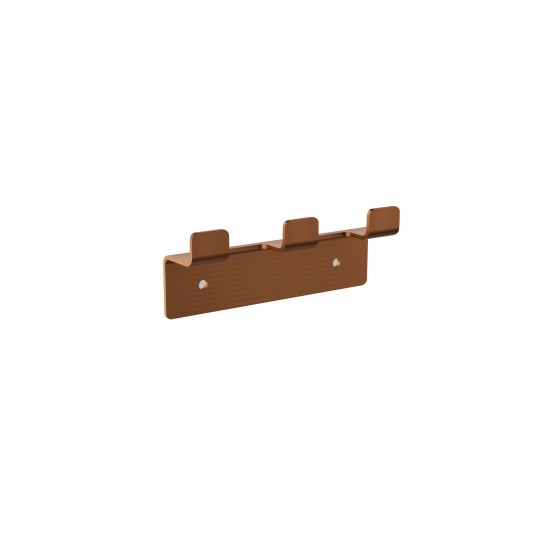 Percha triple de baño oro rosa cepillado Form de Medimex CAF008-02/ORC