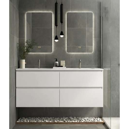 Mueble baño Carmen de 150 4 cajones con encimera ceramica de dos senos
