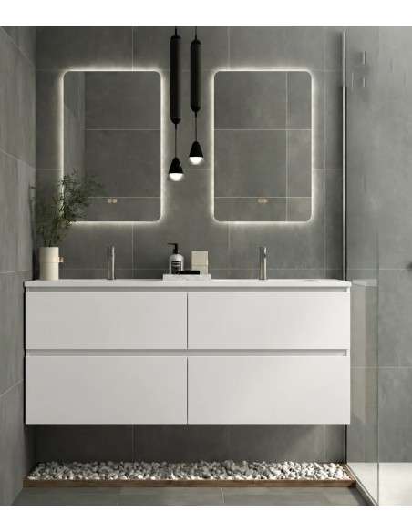 Mueble baño Carmen de 150 4 cajones con encimera ceramica de dos senos